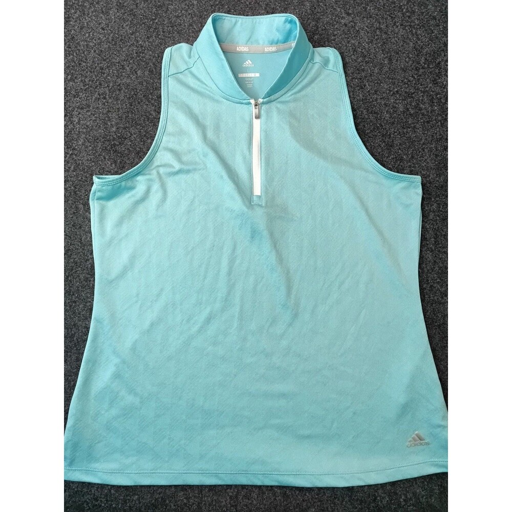 Adidas golf Womens h.rdy raceback Sleeveless Polo Shirt Tank Halo Mint Sz M